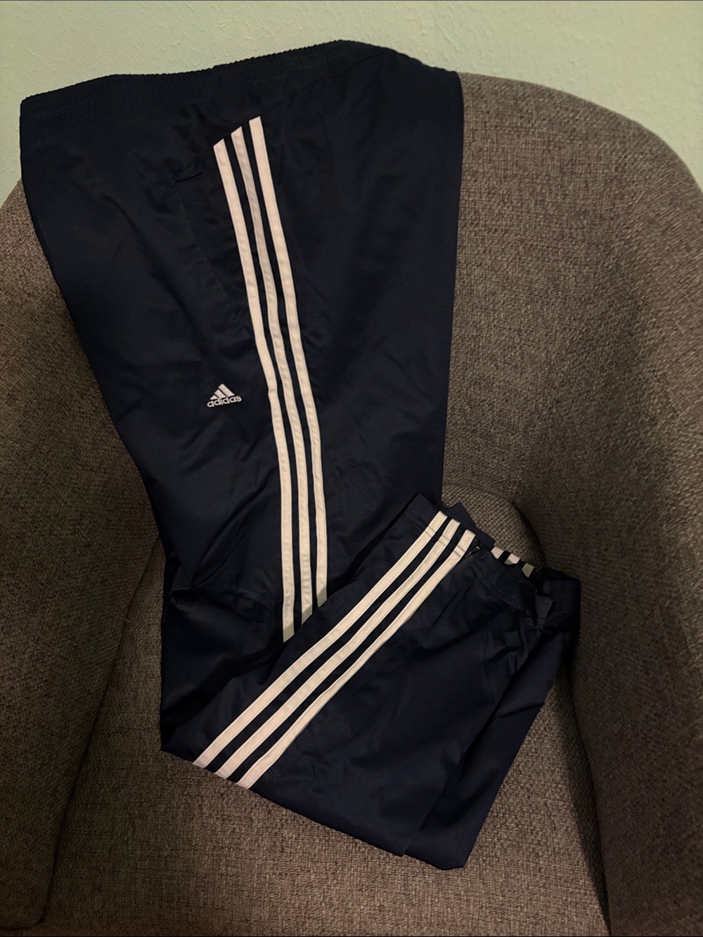 adidas Black Joggers with White Three-Stripes